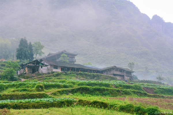 在迷霧炊煙里看溶洞上的土家山寨(圖12)